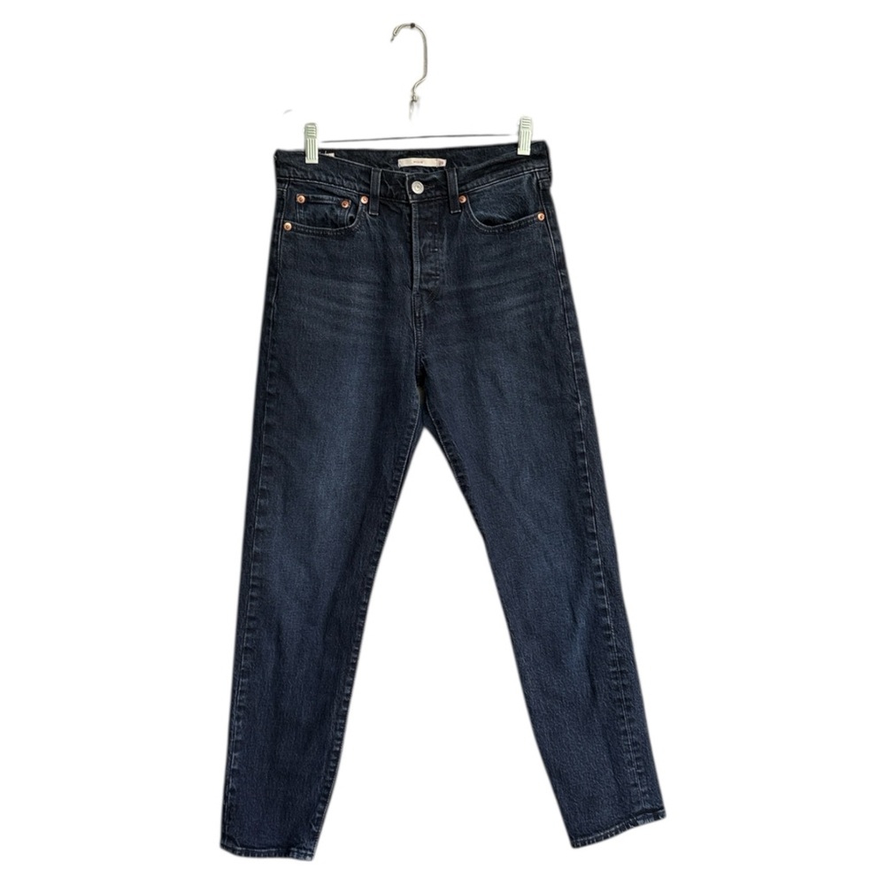 Levi's High-Rise Wedgie Straight Cropped Button Fly Jeans Waist 26 - Picture 4 of 12